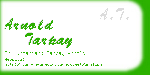 arnold tarpay business card